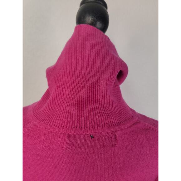 Valerie Stevens Sweater SZ S 100% Two Ply Cashmere Turtleneck Pink Magenta Vtg - Picture 8 of 11